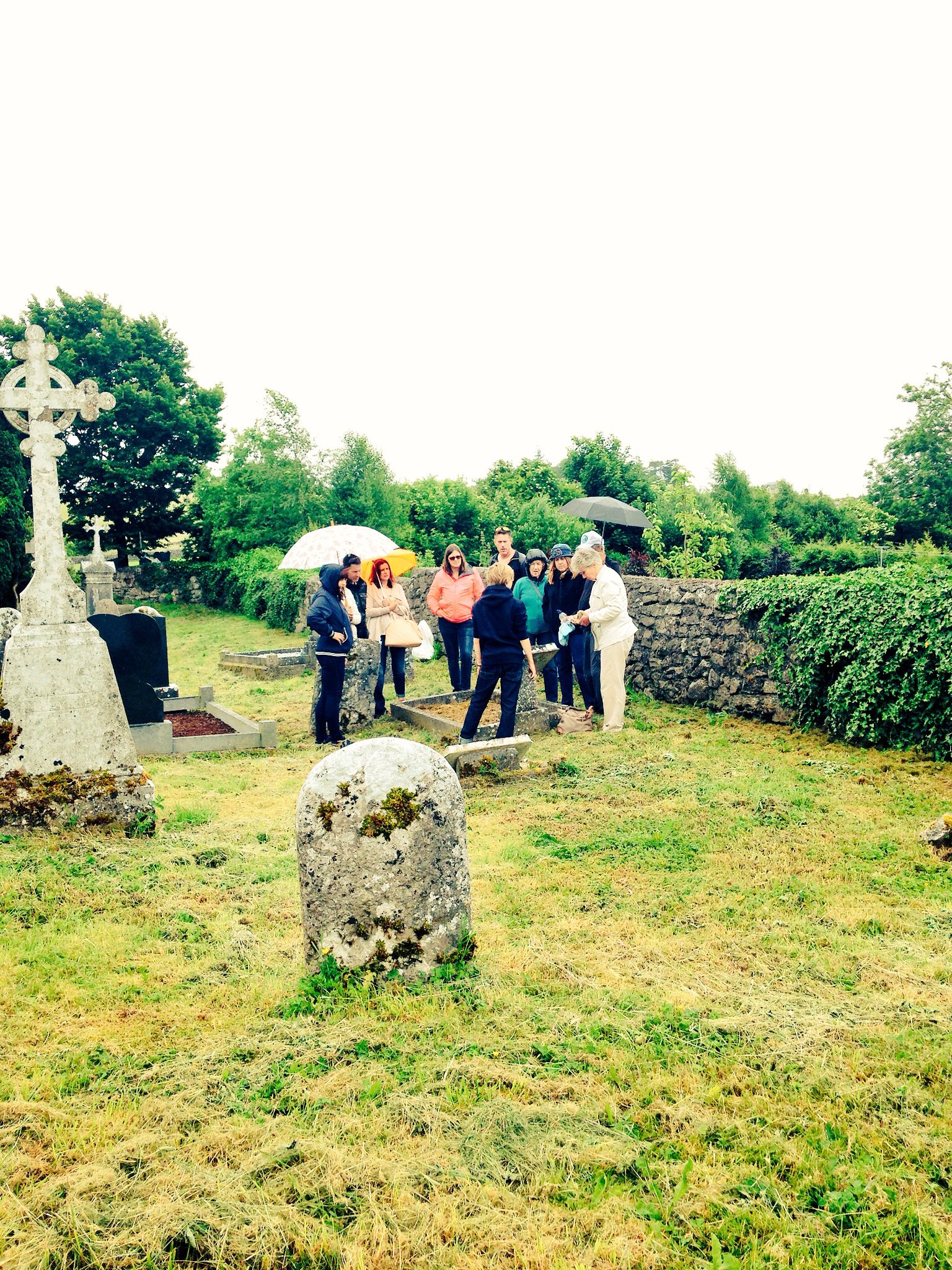 family graveside Ireland 